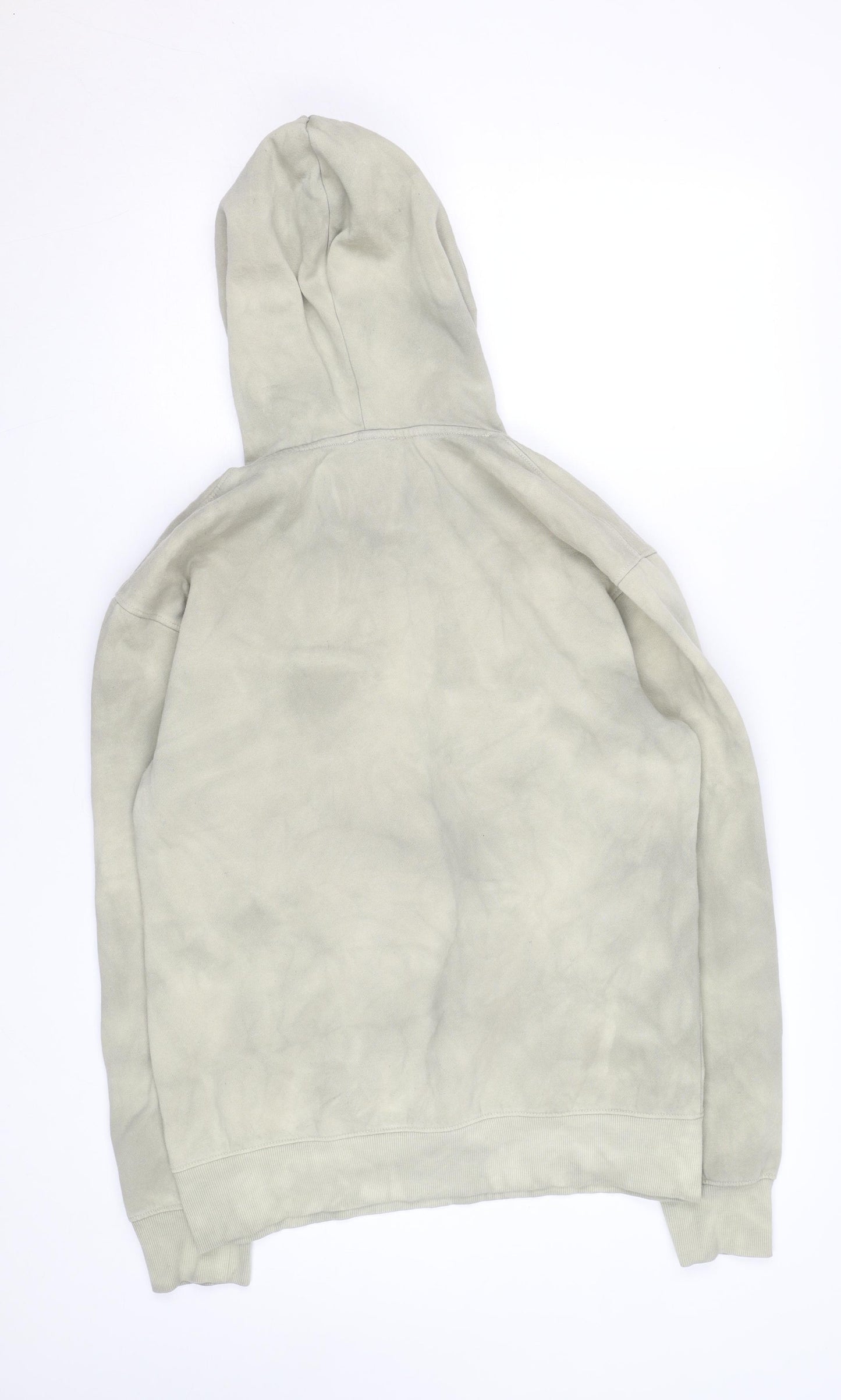 H&M Men's Beige Relaxed Fit Pullover Hoodie Size L