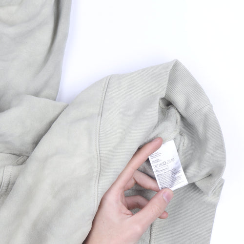 H&M Men's Beige Relaxed Fit Pullover Hoodie Size L