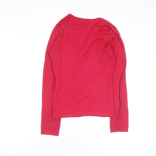 Kookai Women Red V-Neck Button Cardigan Size S