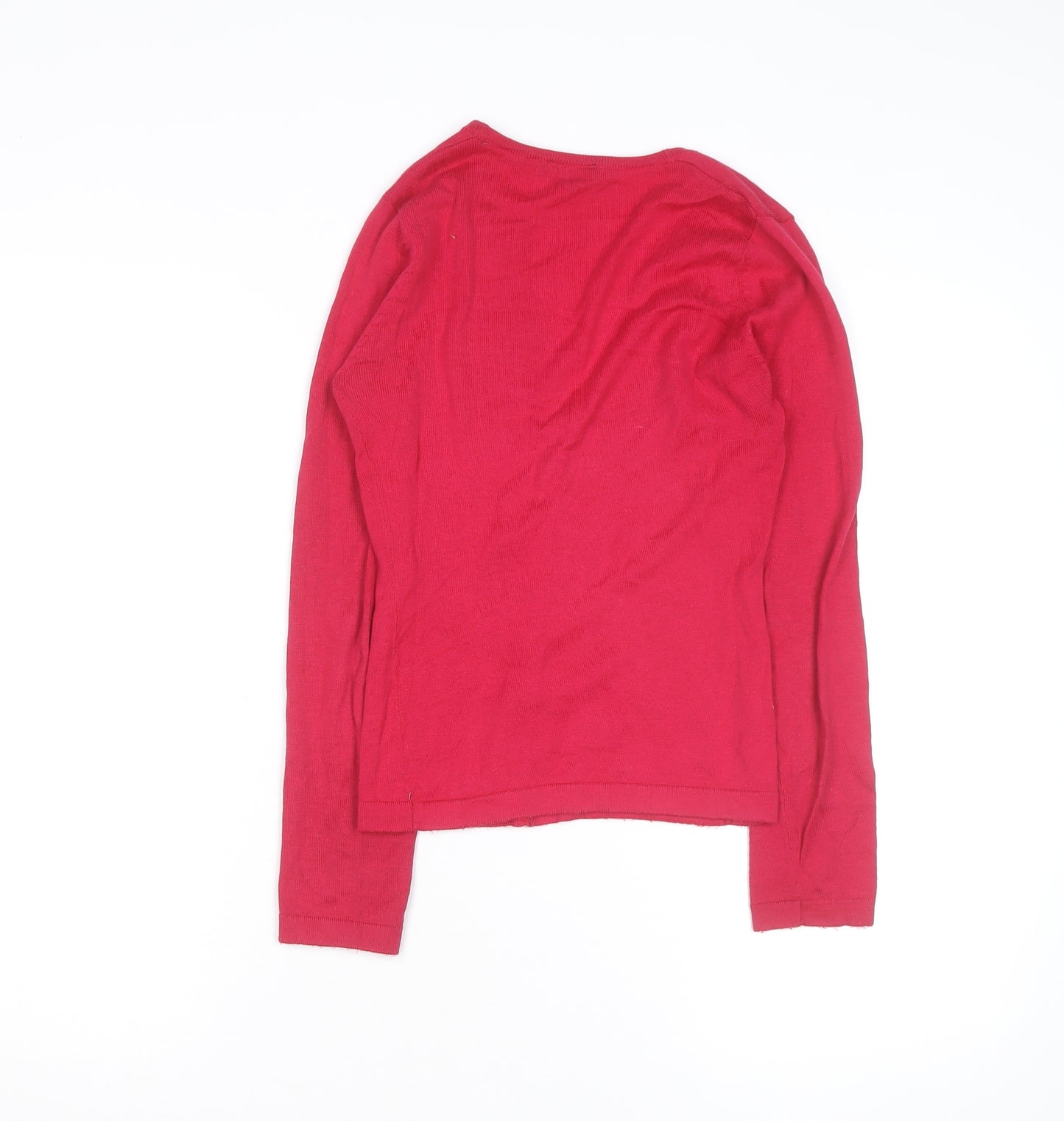 Kookai Women Red V-Neck Button Cardigan Size S