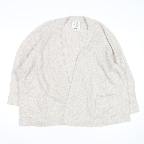 Marks and Spencer Women’s Beige Wool Blend Relaxed Fit Knit Cardigan M