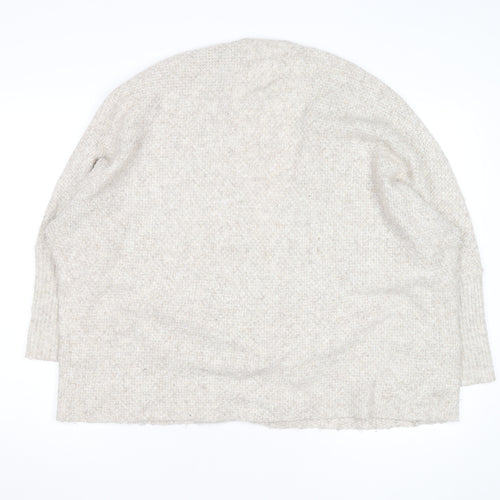 Marks and Spencer Women’s Beige Wool Blend Relaxed Fit Knit Cardigan M
