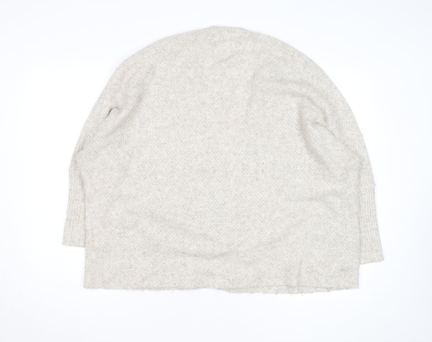 Marks and Spencer Women’s Beige Wool Blend Relaxed Fit Knit Cardigan M