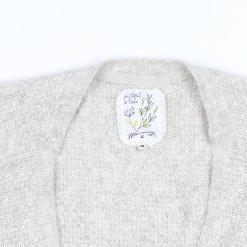 Marks and Spencer Women’s Beige Wool Blend Relaxed Fit Knit Cardigan M