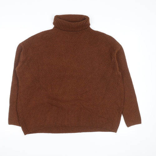 & Other Stories Women Brown Roll Neck Wool Jumper XS