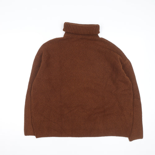 & Other Stories Women Brown Roll Neck Wool Jumper XS