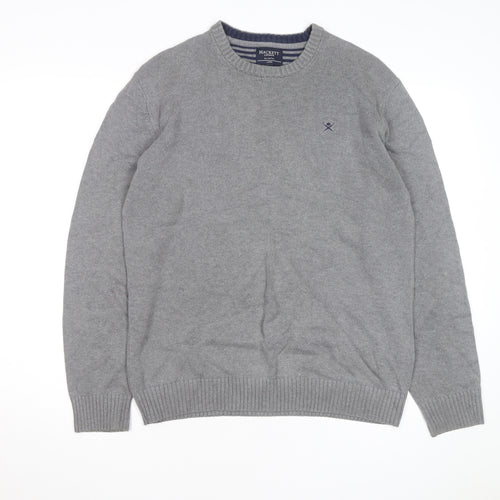 Hackett Men’s Grey Cotton Crew Neck Jumper Size L