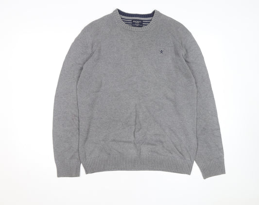 Hackett Men’s Grey Cotton Crew Neck Jumper Size L