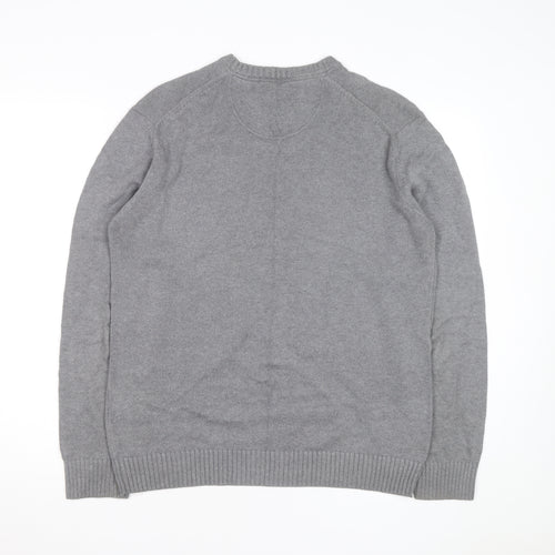 Hackett Men’s Grey Cotton Crew Neck Jumper Size L