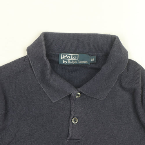 Ralph Lauren Men's Blue Long Sleeve Cotton Polo Shirt M