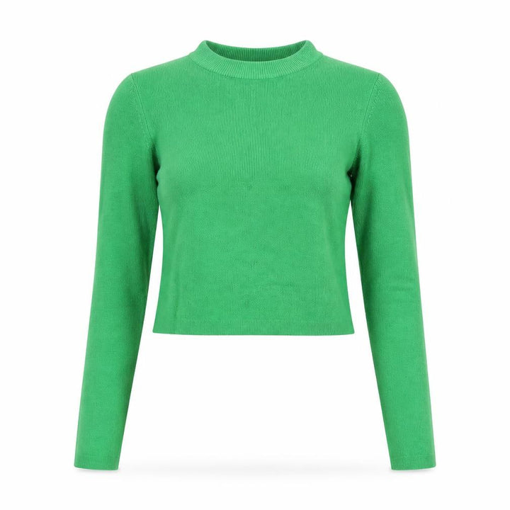 Pull&Bear Womens Green Slim Fit Crew Neck Knit Jumper Size S