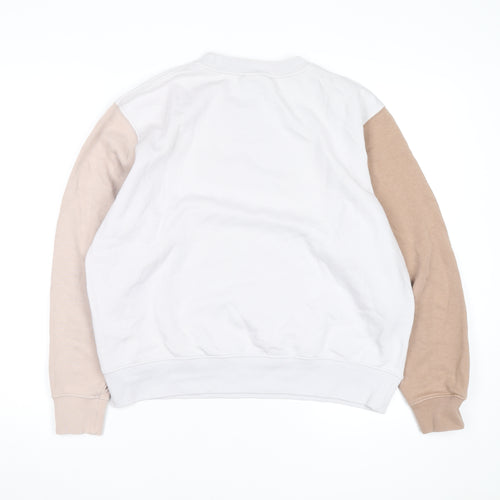 Nike Men's Beige Pullover Sweatshirt Size M Crew Neck Fleece