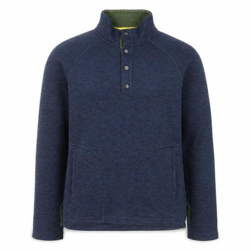 John Lewis Men Blue Cotton Henley Jumper L Casual Winter