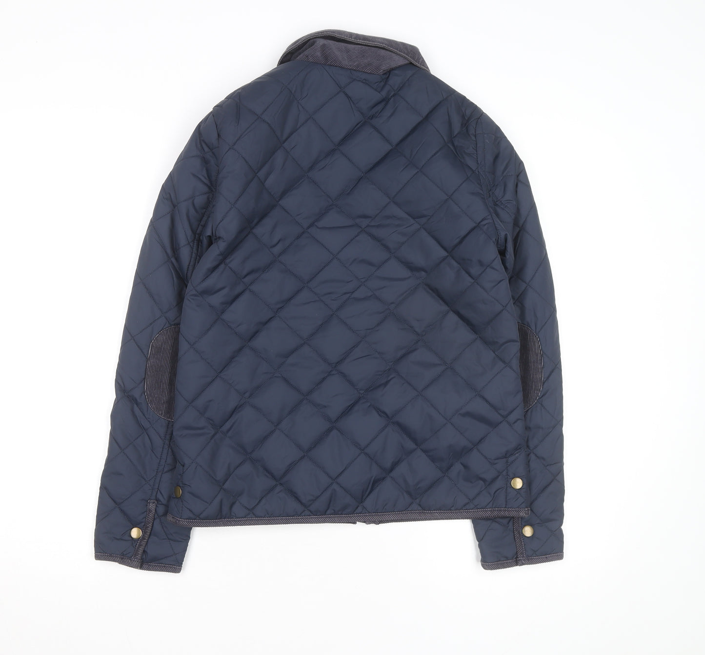 Jack Wills Women's Blue Quilted Jacket UK 8 Classic Short Coat
