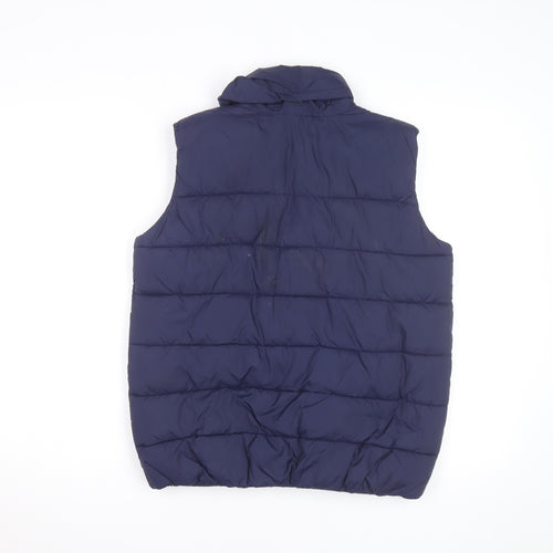 Timberland Men's Blue Puffer Waistcoat Gilet Size S Insulated Zip Up