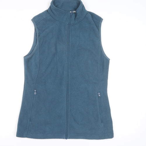 33,000ft Women's Blue Fleece Waistcoat UK 10 Sleeveless Zip Front
