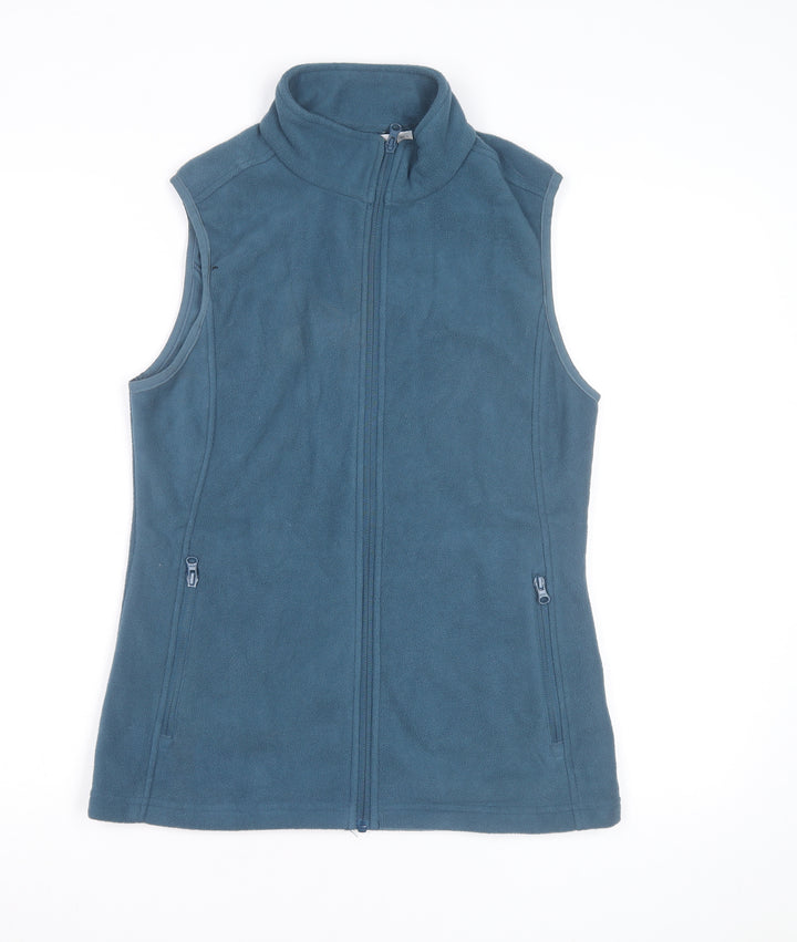 33,000ft Women's Blue Fleece Waistcoat UK 10 Sleeveless Zip Front