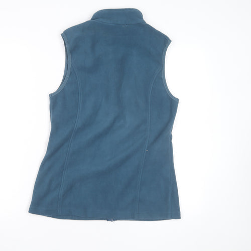33,000ft Women's Blue Fleece Waistcoat UK 10 Sleeveless Zip Front