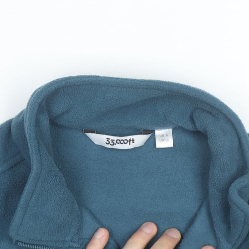 33,000ft Women's Blue Fleece Waistcoat UK 10 Sleeveless Zip Front