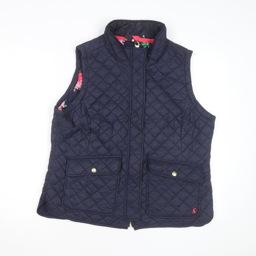 Joules Women's Blue Quilted Waistcoat Gilet Size 18 Lightweight