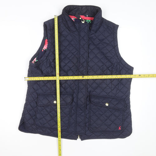 Joules Women's Blue Quilted Waistcoat Gilet Size 18 Lightweight