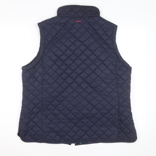 Joules Women's Blue Quilted Waistcoat Gilet Size 18 Lightweight