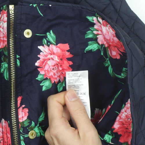 Joules Women's Blue Quilted Waistcoat Gilet Size 18 Lightweight