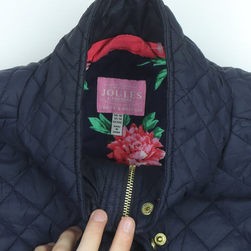 Joules Women's Blue Quilted Waistcoat Gilet Size 18 Lightweight