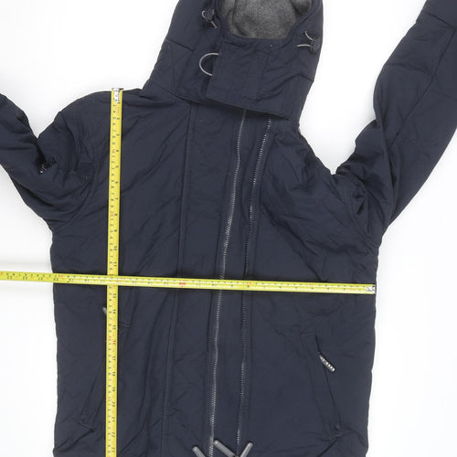 Superdry Men's Blue Hooded Windbreaker Jacket Size M