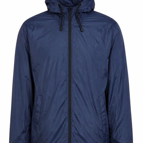 Cedarwood State Men's Blue Hooded Windbreaker Jacket Size M