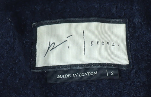 Prèvu Men’s Blue Wool Bomber Jacket Size S Zip Up Casual