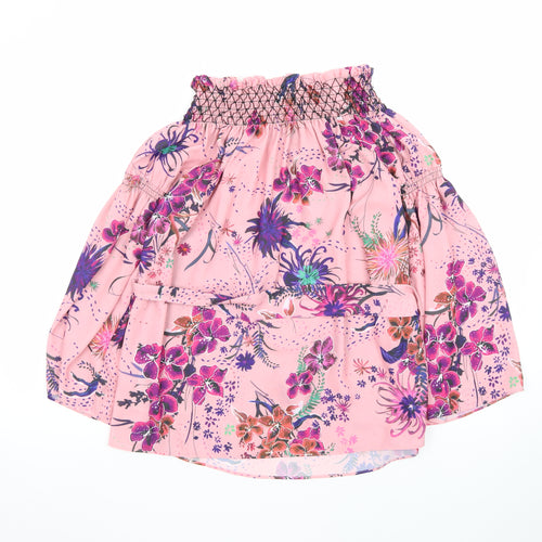 Star by Julien Macdonald Women's Pink Floral Off Shoulder Tunic Blouse Size 10