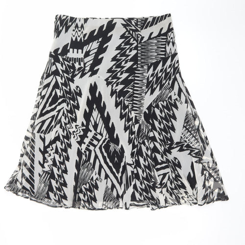Marks and Spencer Women’s Black A-Line Geometric Chiffon Skirt Size 18