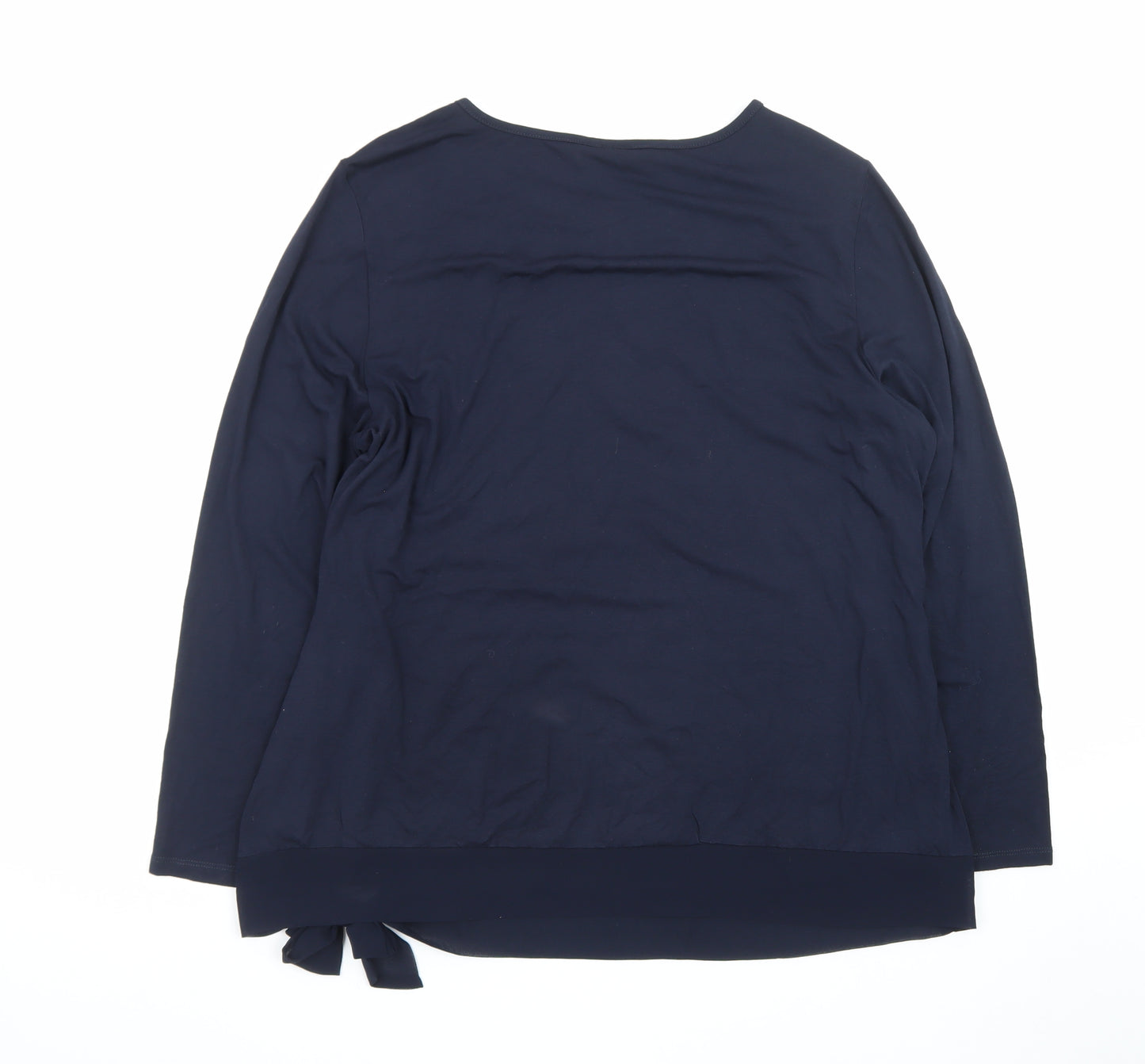 Cotswold Collections Women Blue Check Velvet Tunic Blouse Size 18