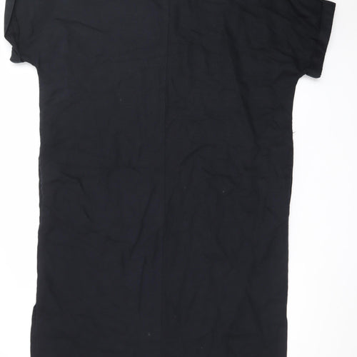 Marks and Spencer Womens Black Size 20 Collared Shirt Dress
