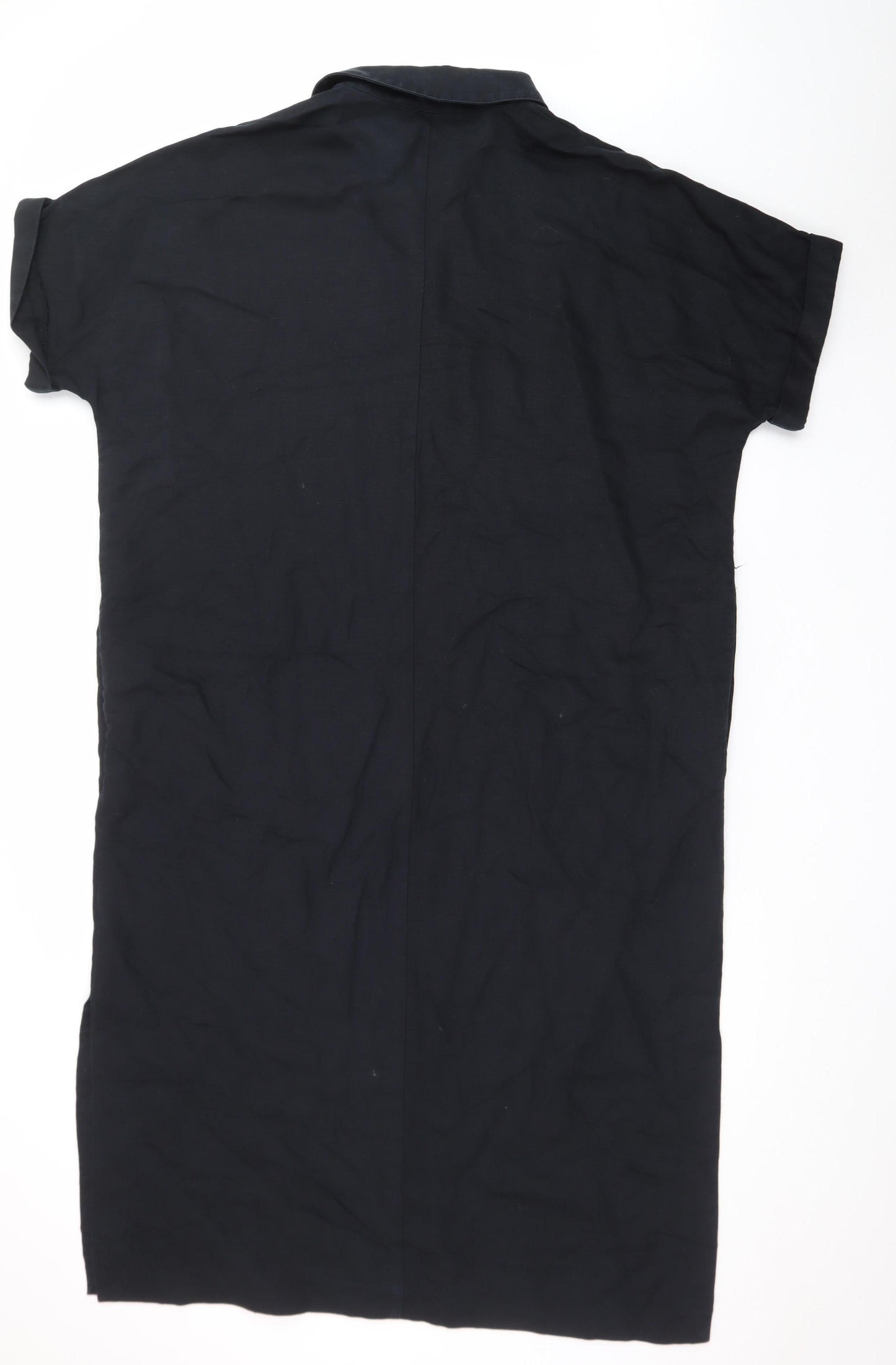 Marks and Spencer Womens Black Size 20 Collared Shirt Dress