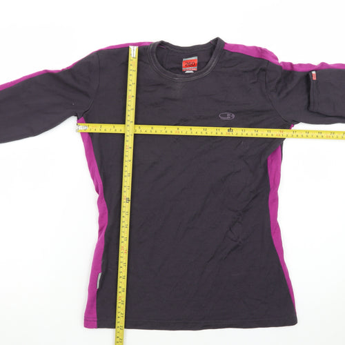 Icebreaker Women’s Black Merino Wool Long Sleeve Thermal Top Size S