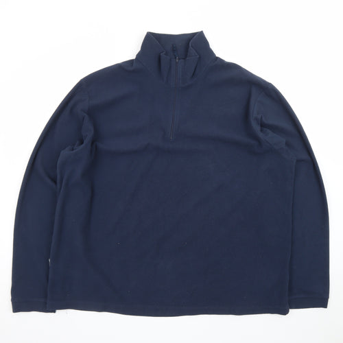 Outdoor Essentials Men's Blue 2XL Fleece 1/4 Zip Pullover Sweatshirt