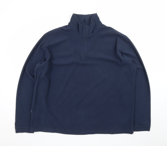 Outdoor Essentials Men's Blue 2XL Fleece 1/4 Zip Pullover Sweatshirt