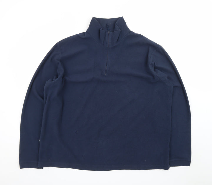 Outdoor Essentials Men's Blue 2XL Fleece 1/4 Zip Pullover Sweatshirt