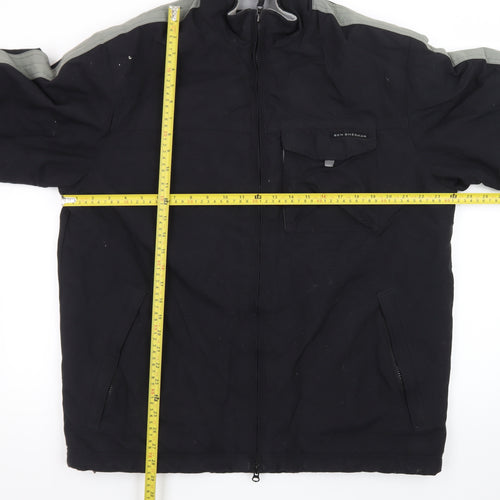 Ben Sherman Men’s Black L Windbreaker Jacket with Pockets