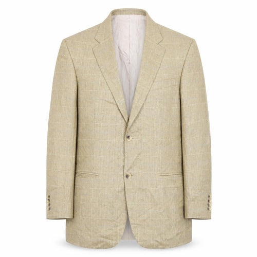Nautica Women Beige Silk Single-Breasted Blazer 42L Classic Fit