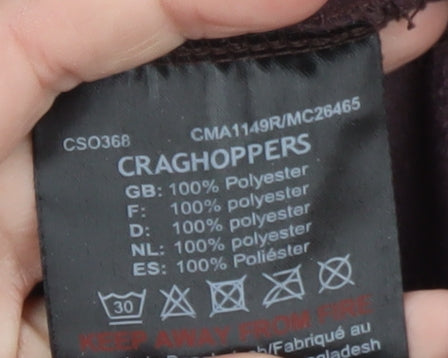 Craghoppers Men Red Fleece 1/4 Zip Pullover Sweatshirt M