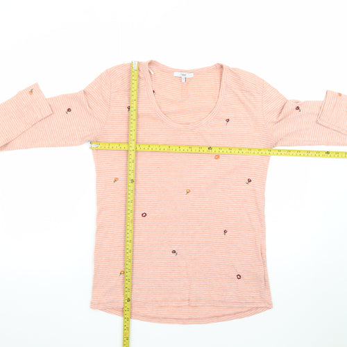 Next Women’s Pink Floral Striped Long Sleeve T-Shirt Size 8