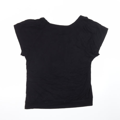 David Emanuel Women's Black Beaded Tunic Blouse Size 20