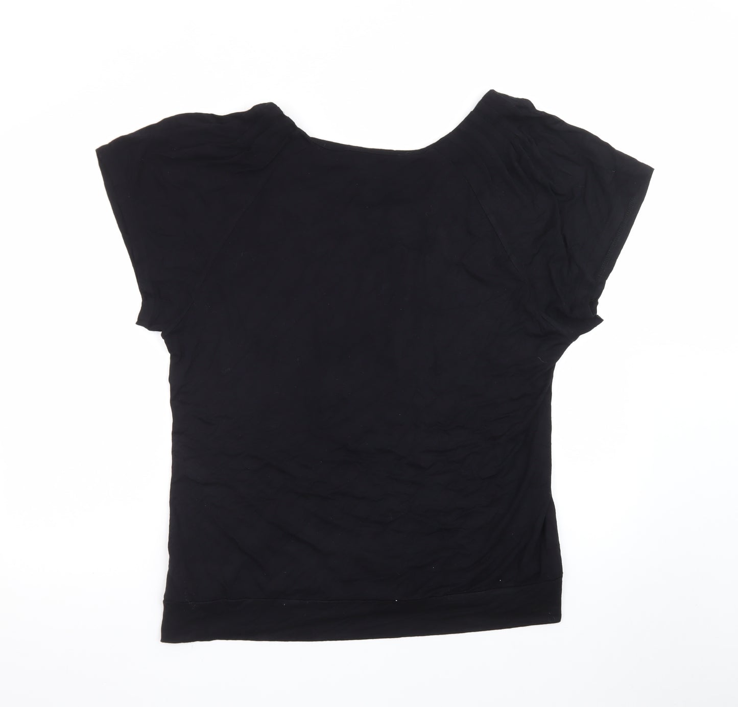 David Emanuel Women's Black Beaded Tunic Blouse Size 20