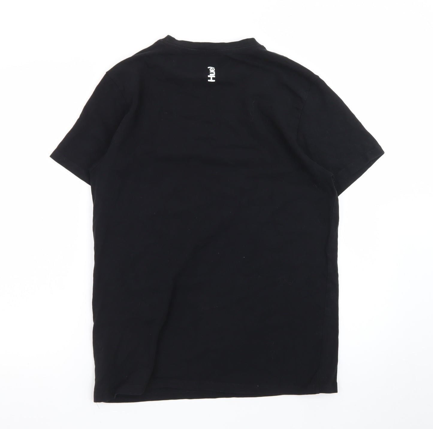 Huel Men's Black Crew Neck Cotton T-Shirt Size L