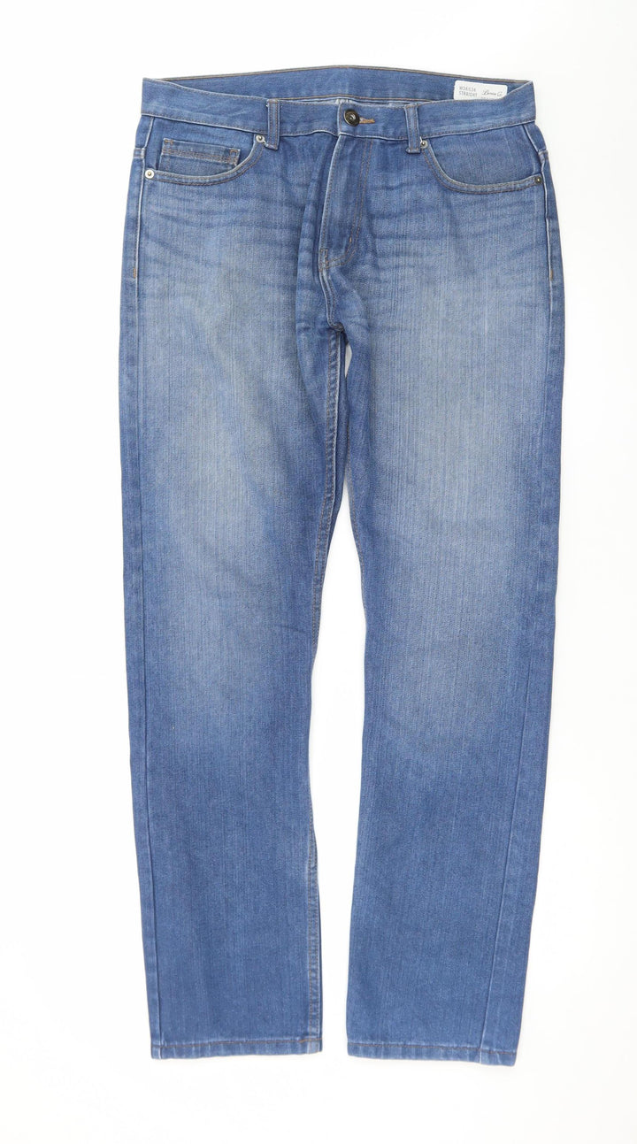 Denim Co. Men's Blue Straight Leg Jeans W34 L34