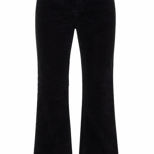H&M Divided Women Black Corduroy Flared Trousers Size 8