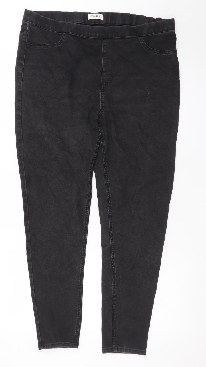 Marks and Spencer Womens Black Jeggings Size 18 Regular Stretch